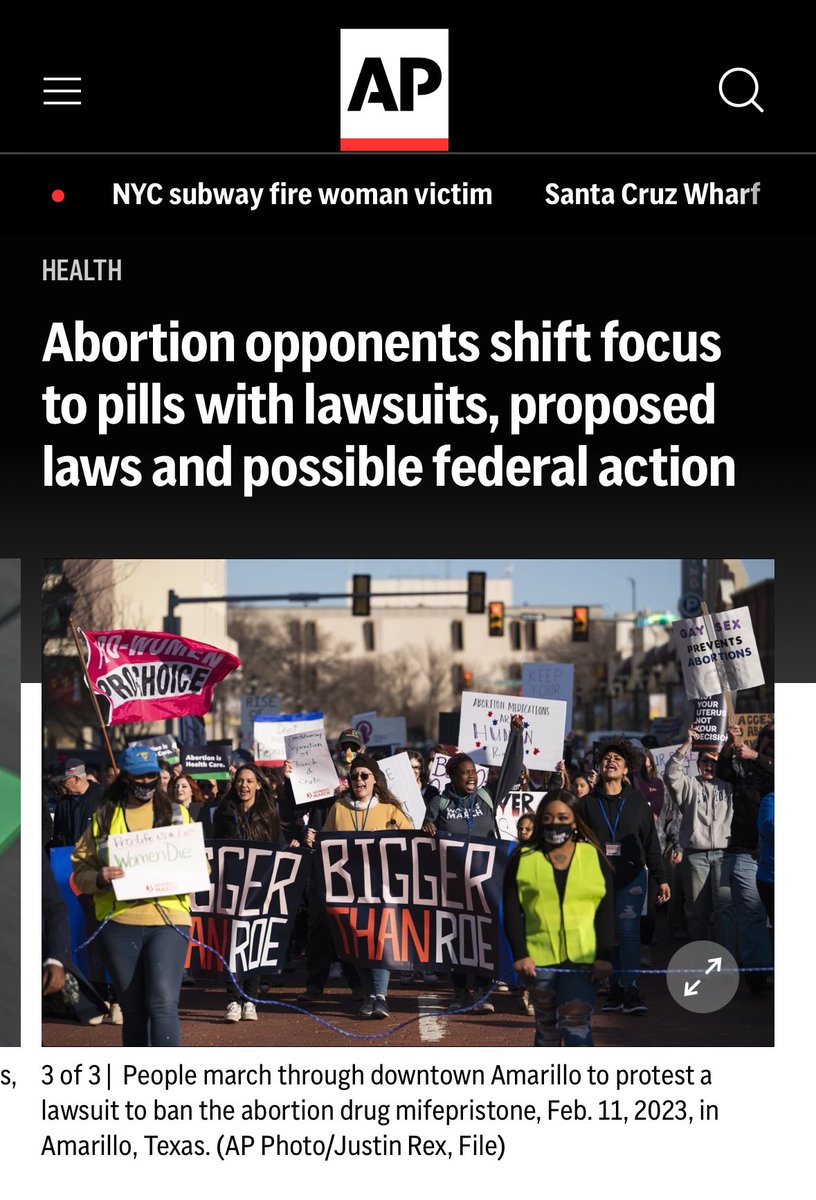ProRoeBias's tweet photo. December 24 - this AP article downplays and dangers and acts as if those trying to keep access are doing good. The ubiquitous “chilling effect” is used and the accompanying stories are also pro-Roe. #prolife https://t.co/dnemti4uWB
