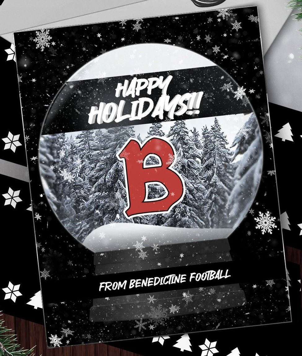 Happy Holidays from Benedictine Football!