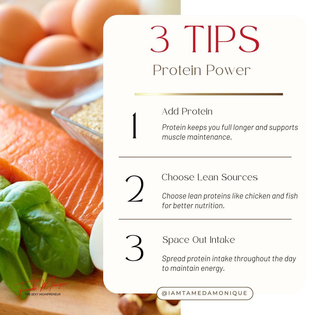 tameda_monique's tweet image. Fuel up, Boss Baddies! Protein is essential for muscle and mood. 

Book with me for tailored advice on nutrition that supports your goals. 

#ProteinPower #StrengthGoals #MuscleBuild #TamedaMonique