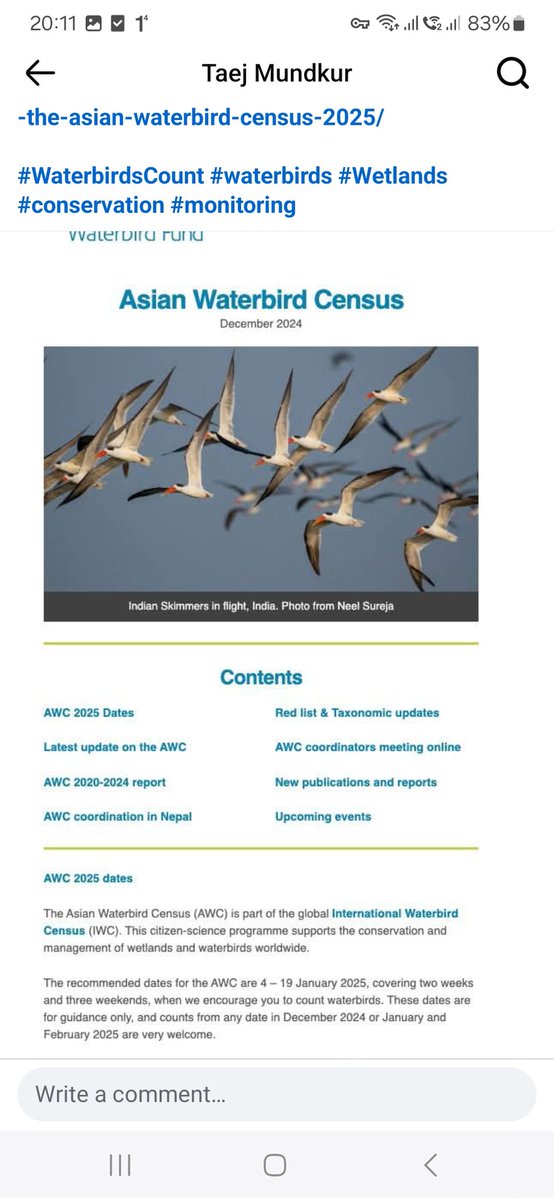 News letter by wetlands international