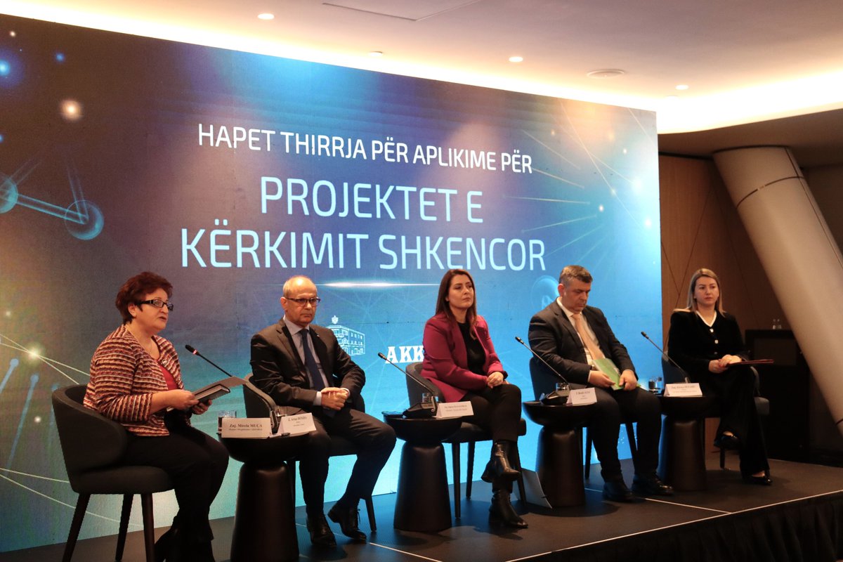 Uni_Elbasanit's tweet photo. 📌 Prof. dr. Elvira Fetahu joined a panel on the 2025 Research &amp; Innovation Call, highlighting the impact of projects on improving study environments 📖, digitalizing libraries 💻, advanced labs 🧬, and enhancing academic involvement 📈.
#Research #Innovation #HigherEducation https://t.co/xuHXj2B20k