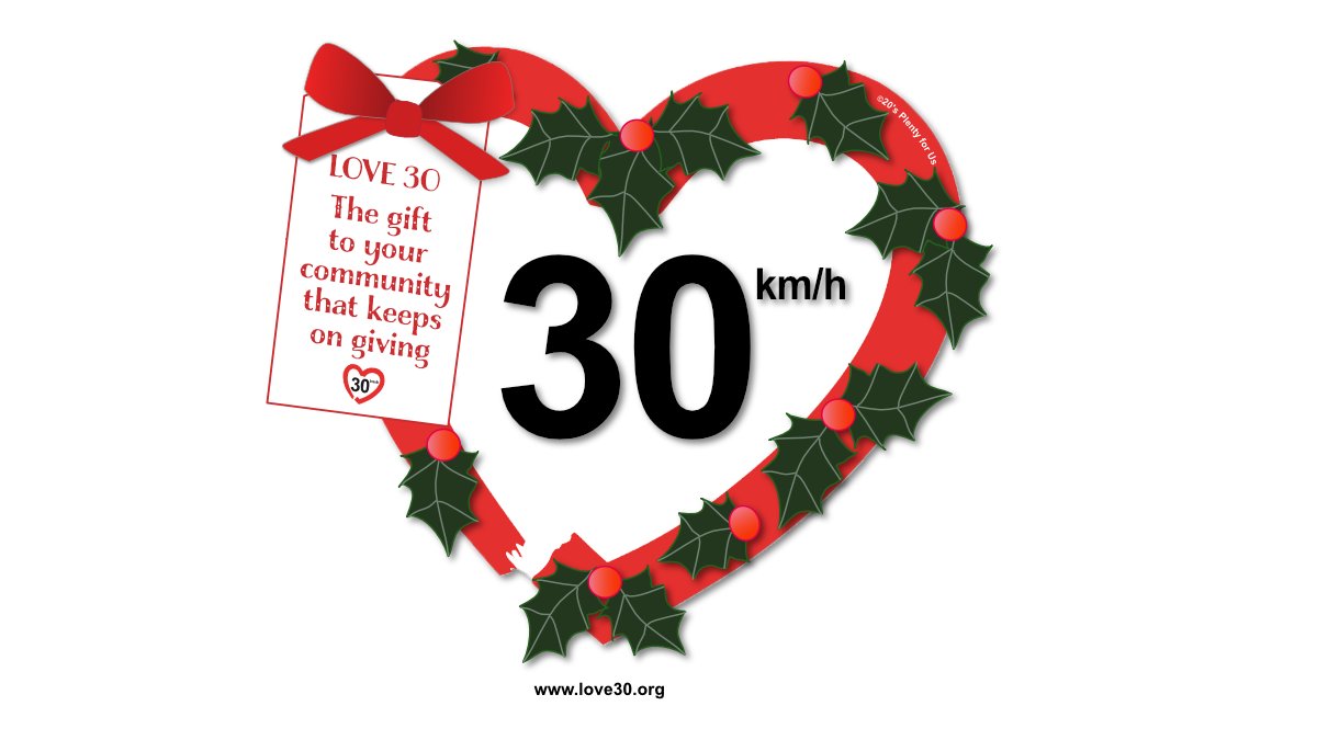 20's Plenty would like to wish everyone campaigning for 20mph or 30km/h urban/village roads a very Happy Christmas and New Year. 
This Christmas more children than every before will be enjoying walking, cycling, skateboarding and scooting on safer 20mph and 30km/h neighbourhood