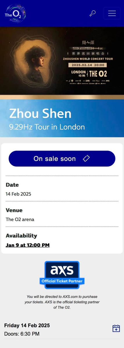 Info】#zhoushen #周深 ZHOU SHEN 9.29Hz WORLD CONCERT TOUR 2025.02