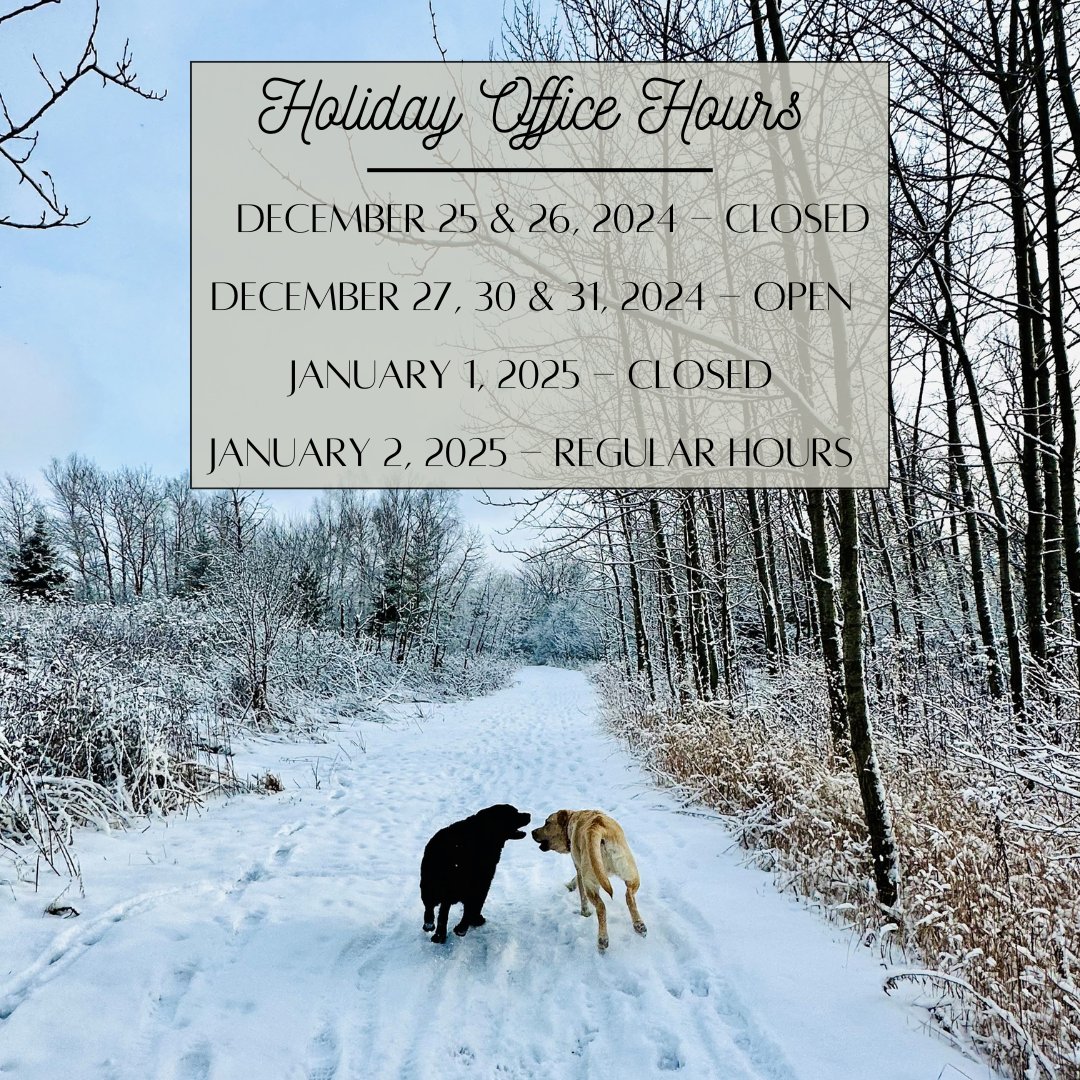 Holiday Hours:

Closed: Dec/25 &amp; 26
Open: Dec/27, 30 &amp; 31
Closed: Jan/ 1 
Regular hours January 2, 2025. 

For immediate 24/7 hours assistance, call 1-866-790-4764 &amp; speak to our Communication Centre staff.

Thank you to our First Responders working through the Holidays.