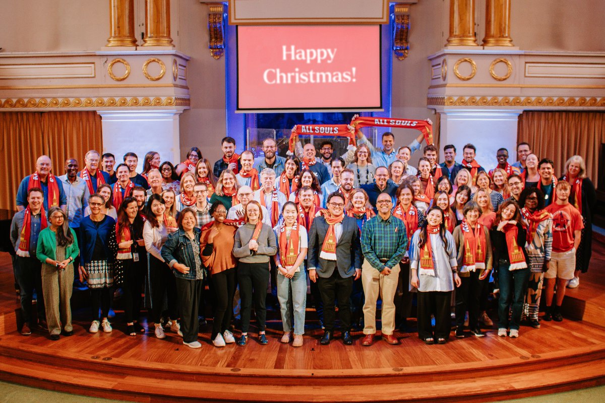 Happy Christmas from the team at All Souls! May your days be filled with joy and wonder this season as we contemplate God coming as man to rescue us two millennia ago.
