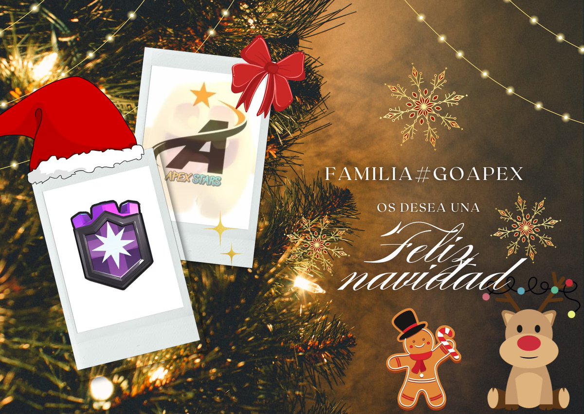 ApexStarsCR's tweet photo. La familia GoApex os desea una Feliz navidad a tod@s! Disfruten con sus familias🫶🏻

#Navidas #clashroyale https://t.co/2JU1HAOaFa