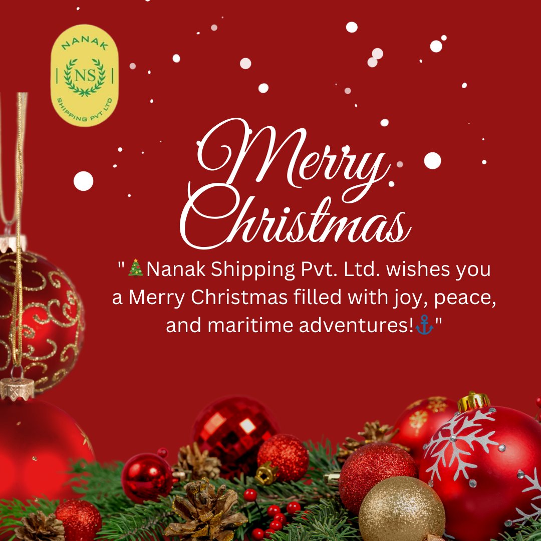 NanakShipping's tweet photo. Wishing you smooth sailing into the holiday season! May your Christmas be filled with joy, peace, and prosperity. 🌟🎄 #MerryChristmas #NanakShippingInstitute" https://t.co/BIrmyyQu7A