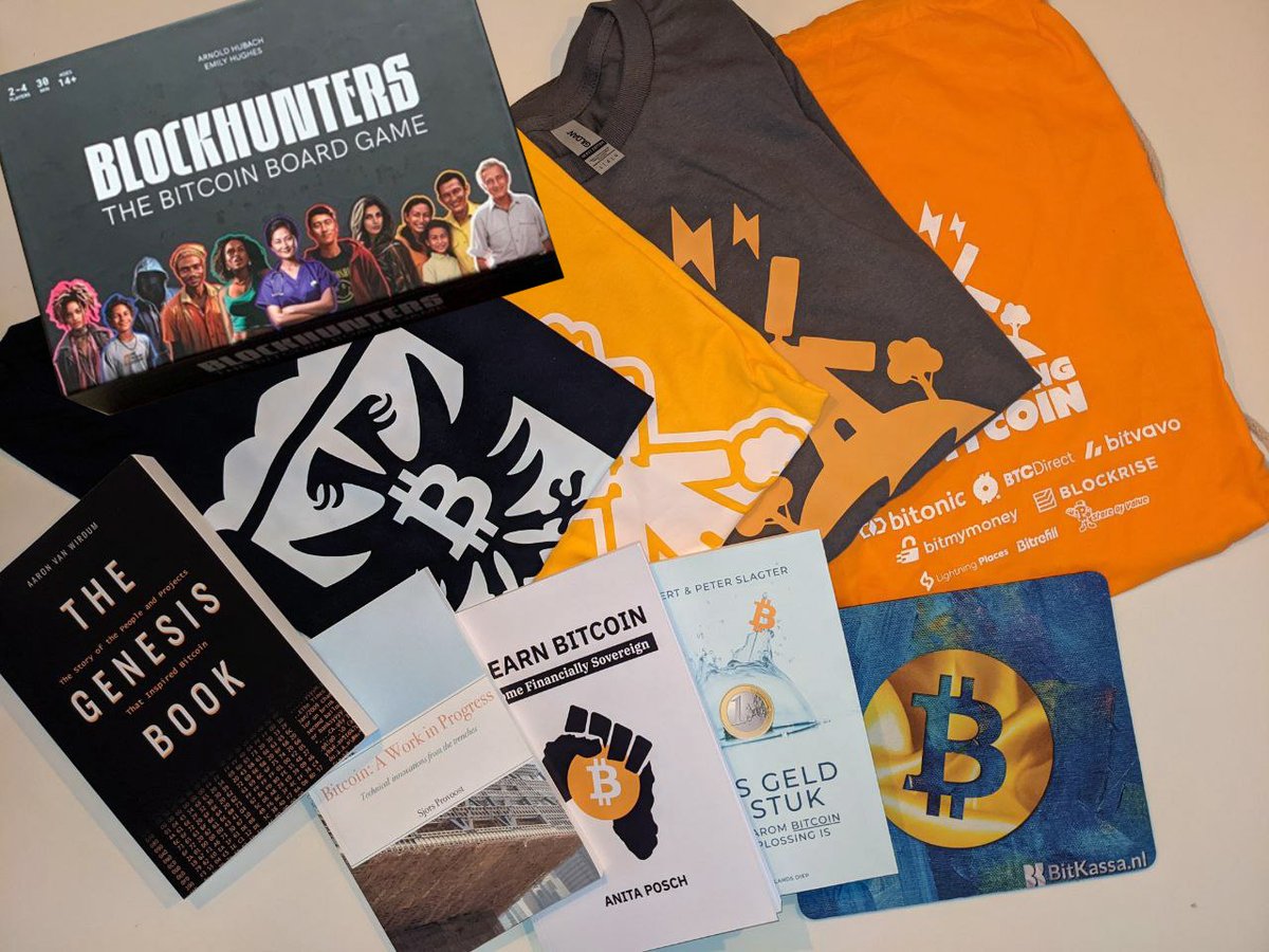 Arnhem Bitcoinstad (@bitcoinstad) on Twitter photo Check out the prizes you can win in this years edition of the Bitcoin Pubquiz in Arnhem! Huge thanks to <a href="/blockhunters_/">Blockhunters - The Bitcoin Board Game</a> for donating their BLOCKHUNTERS boardgame as a prize!
See you Friday in Arnhem?
arnhembitcoinstad.nl/#usergroup Check out the prizes you can win in this years edition of the Bitcoin Pubquiz in Arnhem! Huge thanks to <a href="/blockhunters_/">Blockhunters - The Bitcoin Board Game</a> for donating their BLOCKHUNTERS boardgame as a prize!
See you Friday in Arnhem?
arnhembitcoinstad.nl/#usergroup