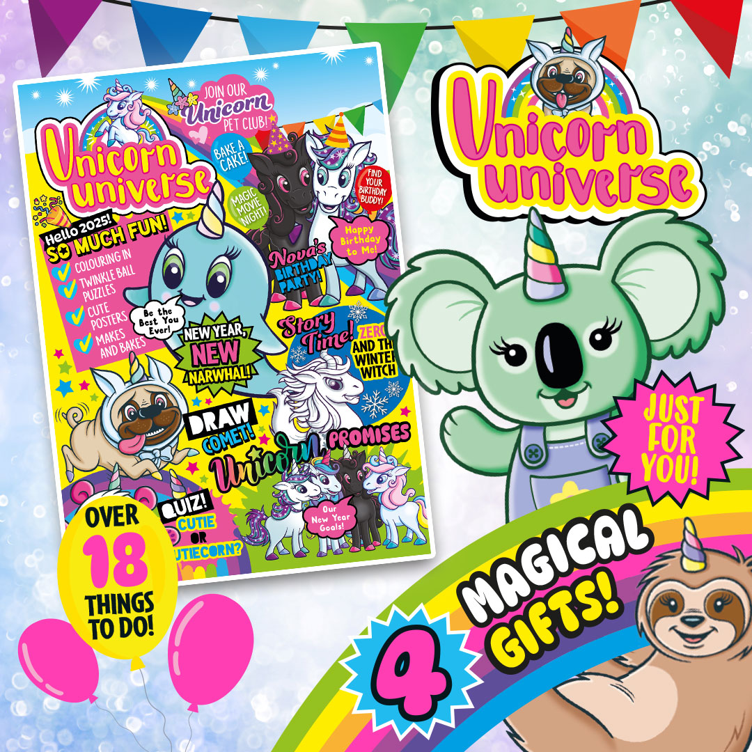 unicorns_mag's tweet photo. It's Christmas Eve! 🎄 If you're still looking for a last minute stocking stuffer, we've got you - our new issue is OUT NOW! 🎁 
The perfect gift for little unicorns this festive season 🦄 https://t.co/d3MJuyTEkh