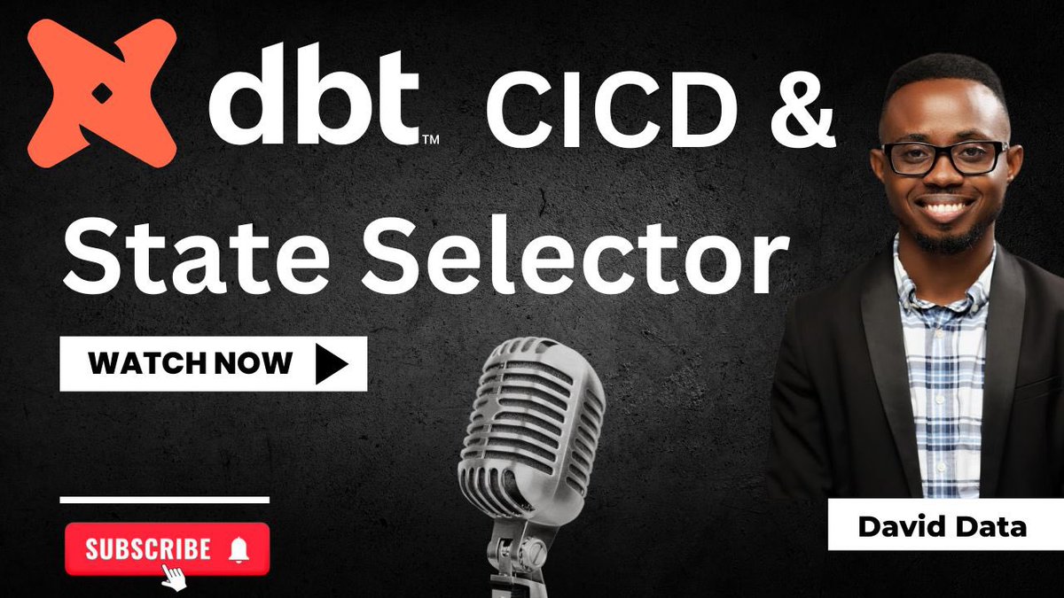 youtu.be/pcbz9WjS5TU?si…

Join me on this video as I explain dbt CI workflow and State selector.