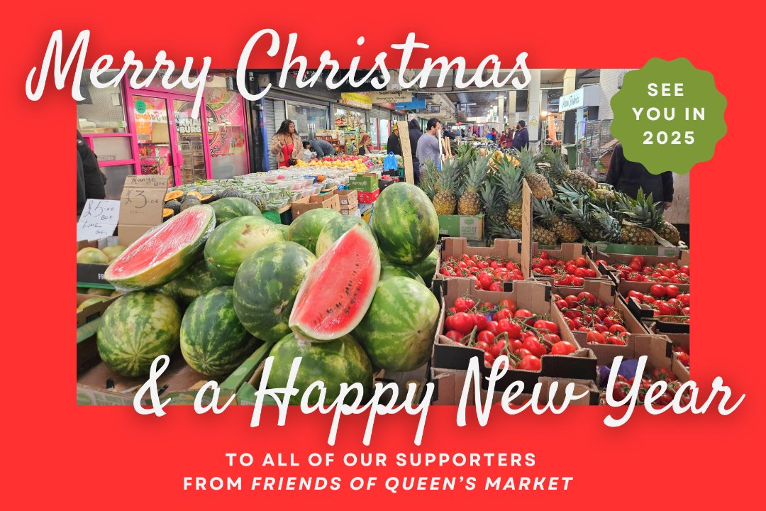 FoQMarket's tweet photo. Happy Holidays from Friends of Queens Market!!! https://t.co/SjxzoH2cau