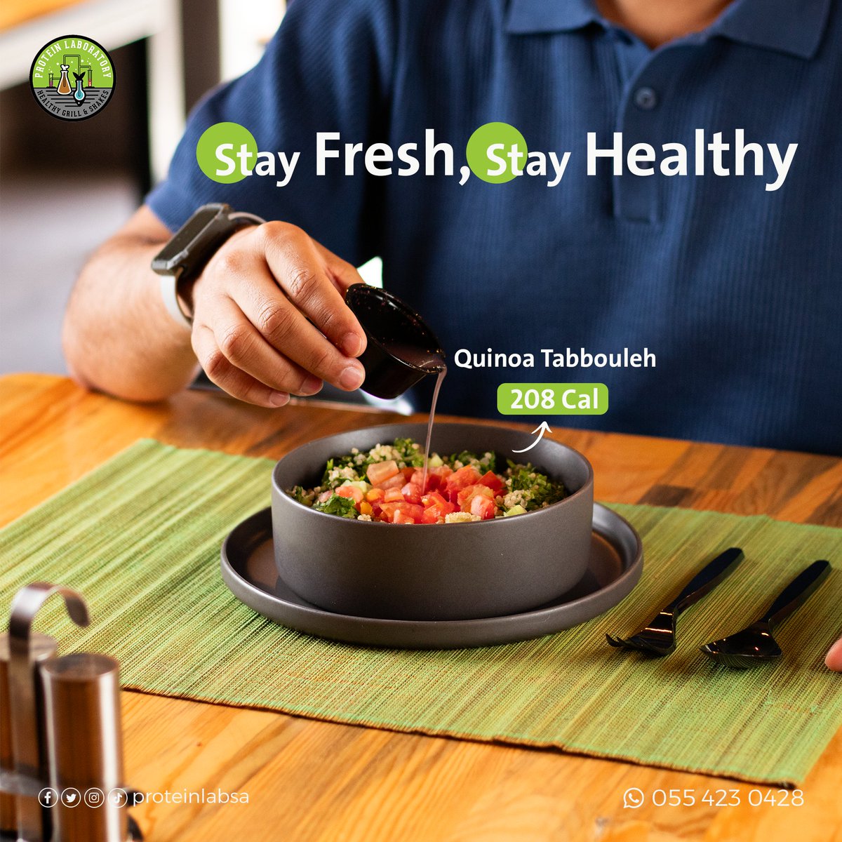 Freshness meets health in every bite!

Try our Quinoa Tabbouleh, packed with flavor and only 208 calories 🥗 

Stay fresh, stay healthy 💚

 #healthyfood #healthylifestyle #health #HealthyRestaurant #jeddahfood #jeddah #saudiarabia #saudi