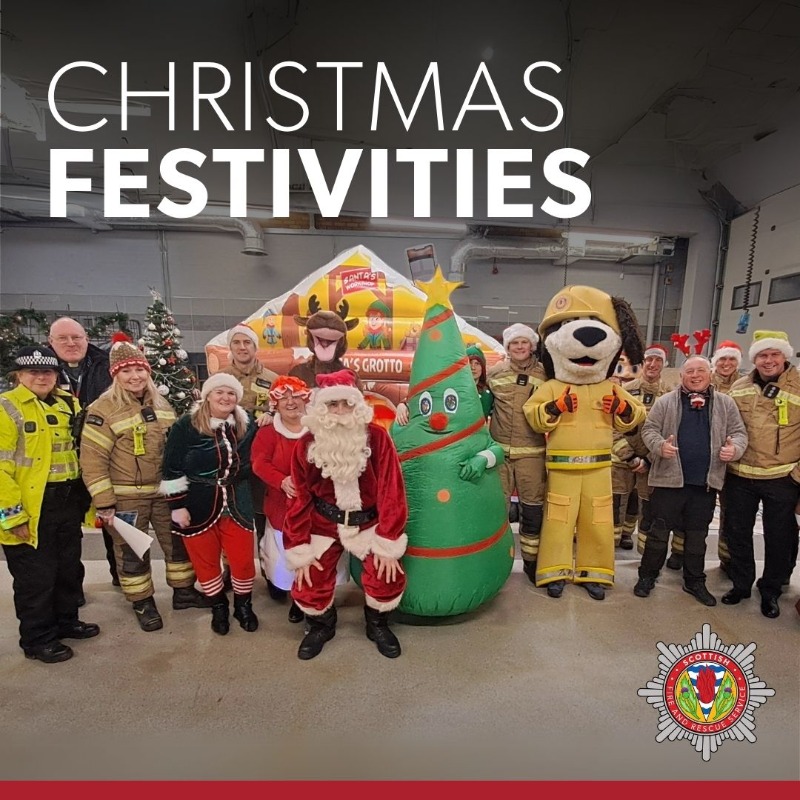 fire_scot's tweet photo. Across Scotland our crews and staff have been busy. They've been collecting and delivering donations, supporting food banks and fundraising, while Santa also swopped his sleigh for a fire engine. 
Have a lovely festive season and keep yourself and your loved ones safe.