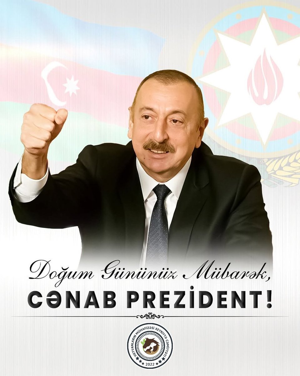 hmxc_az's tweet photo. Azərbaycan Respublikasının Prezidenti, Ali Baş Komandan cənab İlham Əliyevi doğum günü münasibətilə təbrik edir, həyat və fəaliyyətində uğurlar arzulayırıq!
@presidentaz
#İlhamƏliyev #IlhamAliyev #HMXC #HMXCAZ https://t.co/lAF3U1we8D