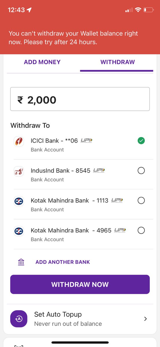 Nripender3's tweet photo. @PhonePe @PhonePe @_sameernigam 

Please help me as I am unable to withdraw money from my wallet since yesterday 

My wallet is already verified and upgraded too https://t.co/s5yK59QRAY