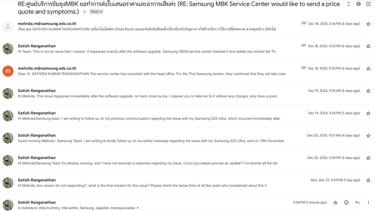 satishemailbox's tweet photo. @SamsungThailand @SamsungMobile 

If any one wants to buy a Samsung premium phone, please be ready to invest you're precious time like this.

@SamsungThailand what is happening? https://t.co/21NqyTOVid