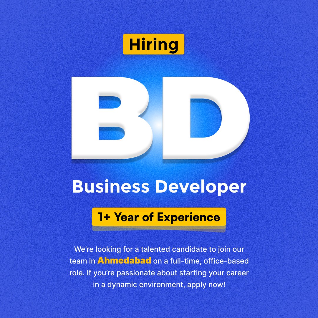keyur_uiux's tweet photo. Hey Folks!
We’re looking for a passionate Business developer who excels in project leadership and fosters a strong organizational culture.

Please send your resume to manager@eleorex.com

#Hiring #Ahmedabad #JobOpening #WeAreHiring #CareerOpportunity #BD #BusinessDevelopment https://t.co/tPCW4fdNY4