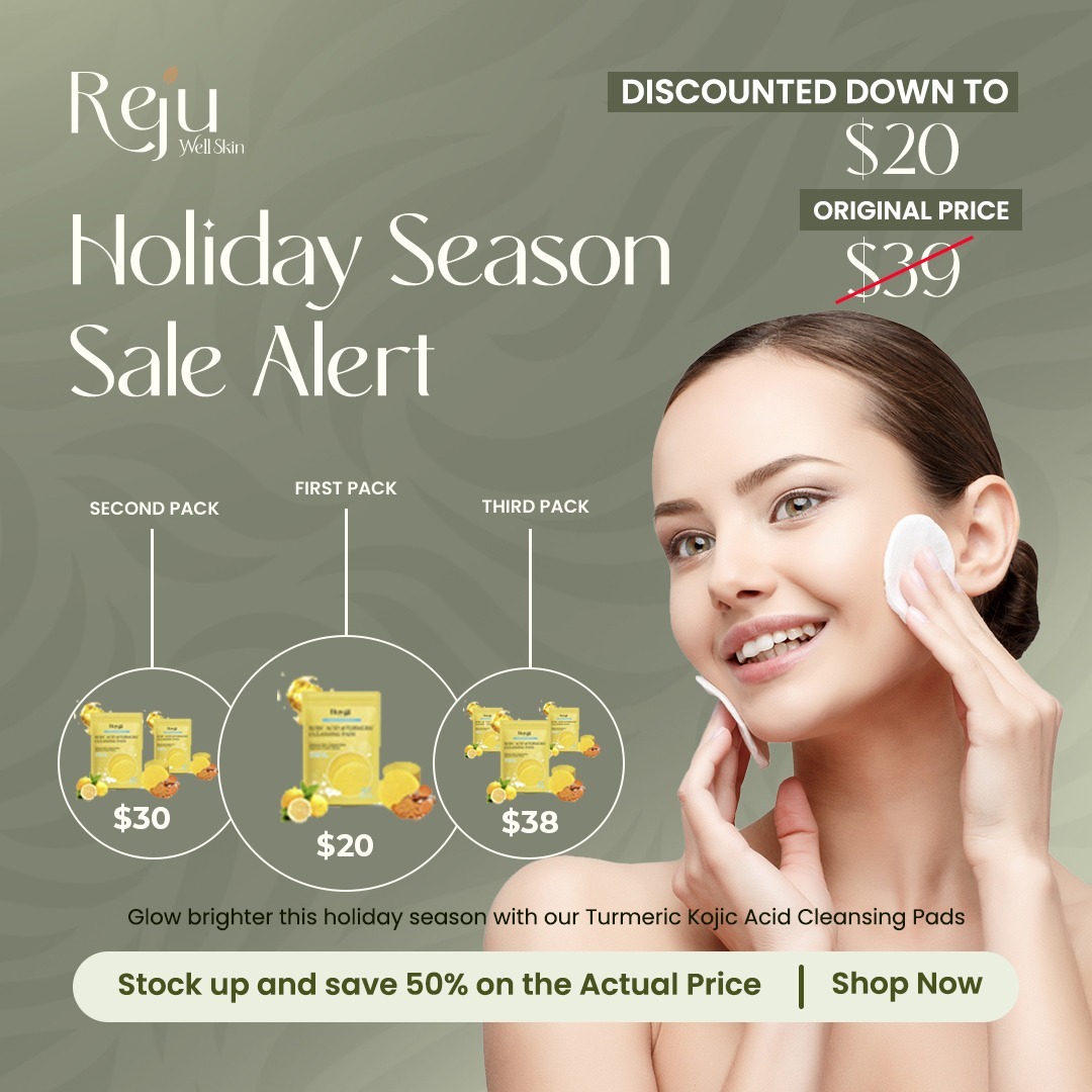 RejuWellSkin's tweet photo. Uncover Radiant Skin with Turmeric Kojic Acid Cleansing Pads. Don’t miss this holiday deal! Offer ends soon. Your glow starts here.

Shop Now and transform your skincare routine today!
https://t.co/CxwuLQlzFu

#Skincare #Beauty #SelfCare #SkincareGoals #GlowUp #HolidaySale https://t.co/WOjlAIZRG0