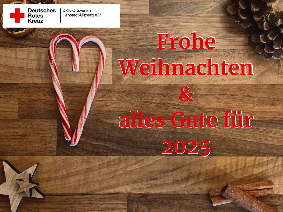 Frohe Festtage und alles Gute für 2025: Ihr DRK-Ortsverein Henstedt-Ulzburg e.V. wünscht frohe Weihnachten und bedankt sich für Ihre Unterstützung in 2024! dlvr.it/TGzWpV