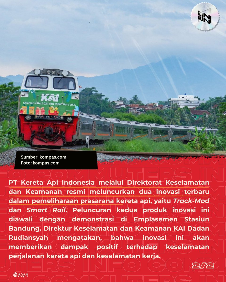 KAI Luncurkan dua inovasi keselamatan kereta api nih, Commuters!

Direktur Pengelolaan Prasarana KAI juga mengatakan inovasi ini bukan sekadar teknologi baru, tetapi solusi yang benar-benar berdampak pada peningkatan keselamatan operasional kereta api.

Source: <a href="/kompascom/">Kompas.com</a>