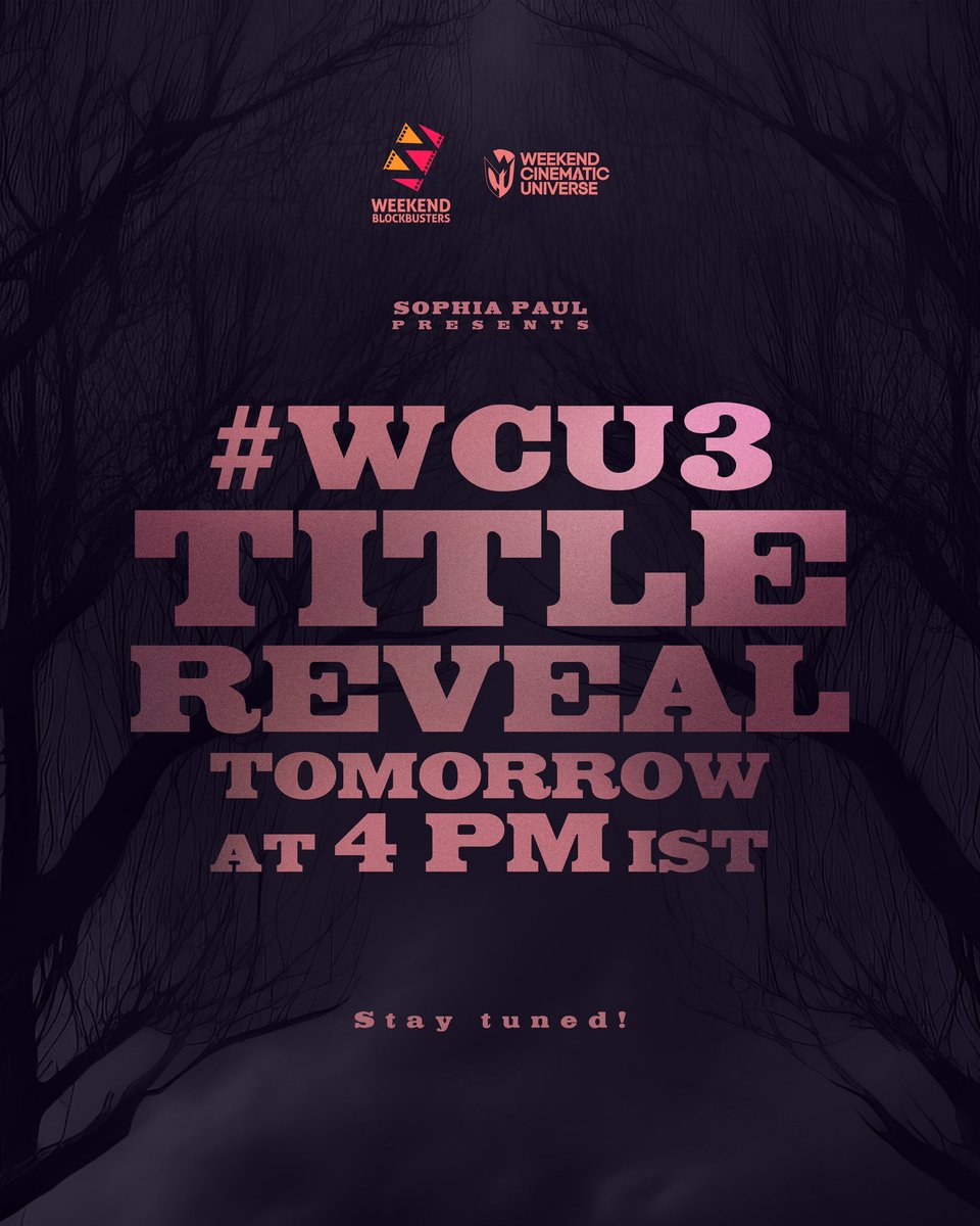 KevinPaul90's tweet image. The past is waking up ⏳⏳⏰
And it’s not coming alone.
WCU #3 🚨‼️Title announcement – Tomorrow

#TitleReveal #WeekendBlockbusters #WeekendCinematicUniverse #WCU