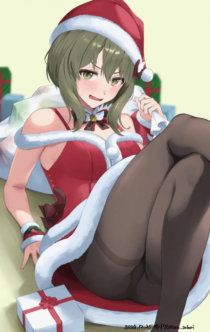 はづきさんと同じサンタ衣装だぞにちか!!! 