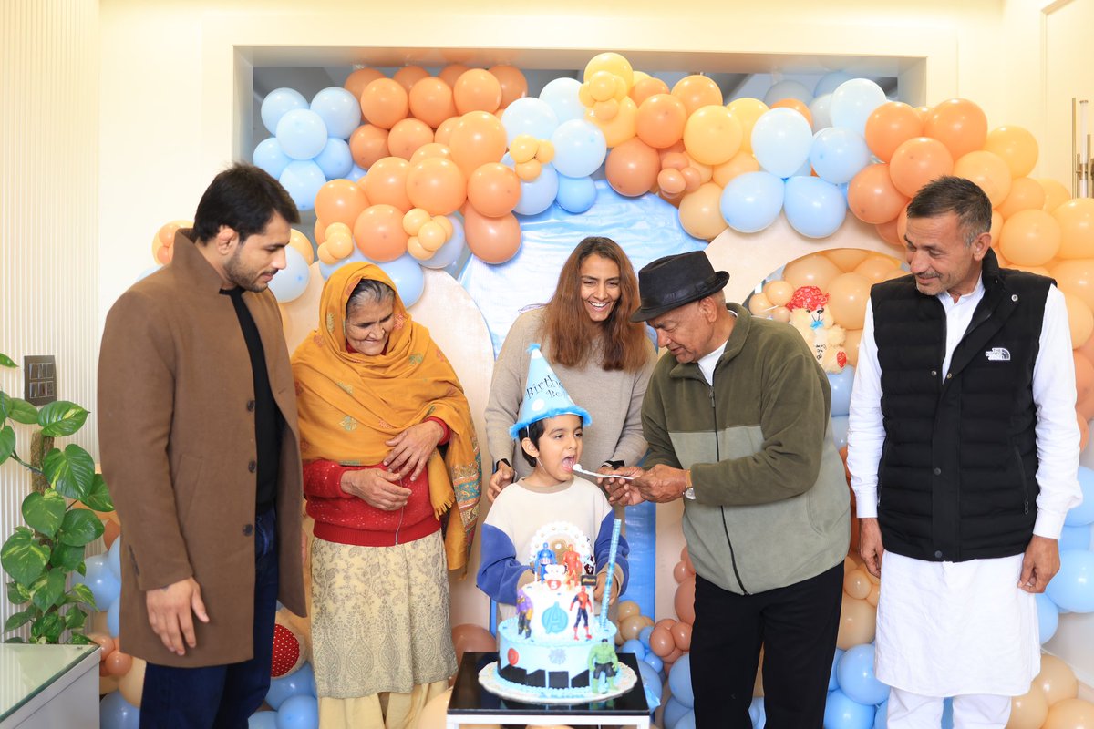 “Arjun, you’ve filled our life with so much love and joy. 💖 Today, our family came together to celebrate you! 🎉🎂🎈 Happy Birthday, my sweet boy! Watching you grow, laugh, and shine makes my heart so happy. 🌟✨ we love you more than anything, and I’m so proud of you! 🌙❤️”