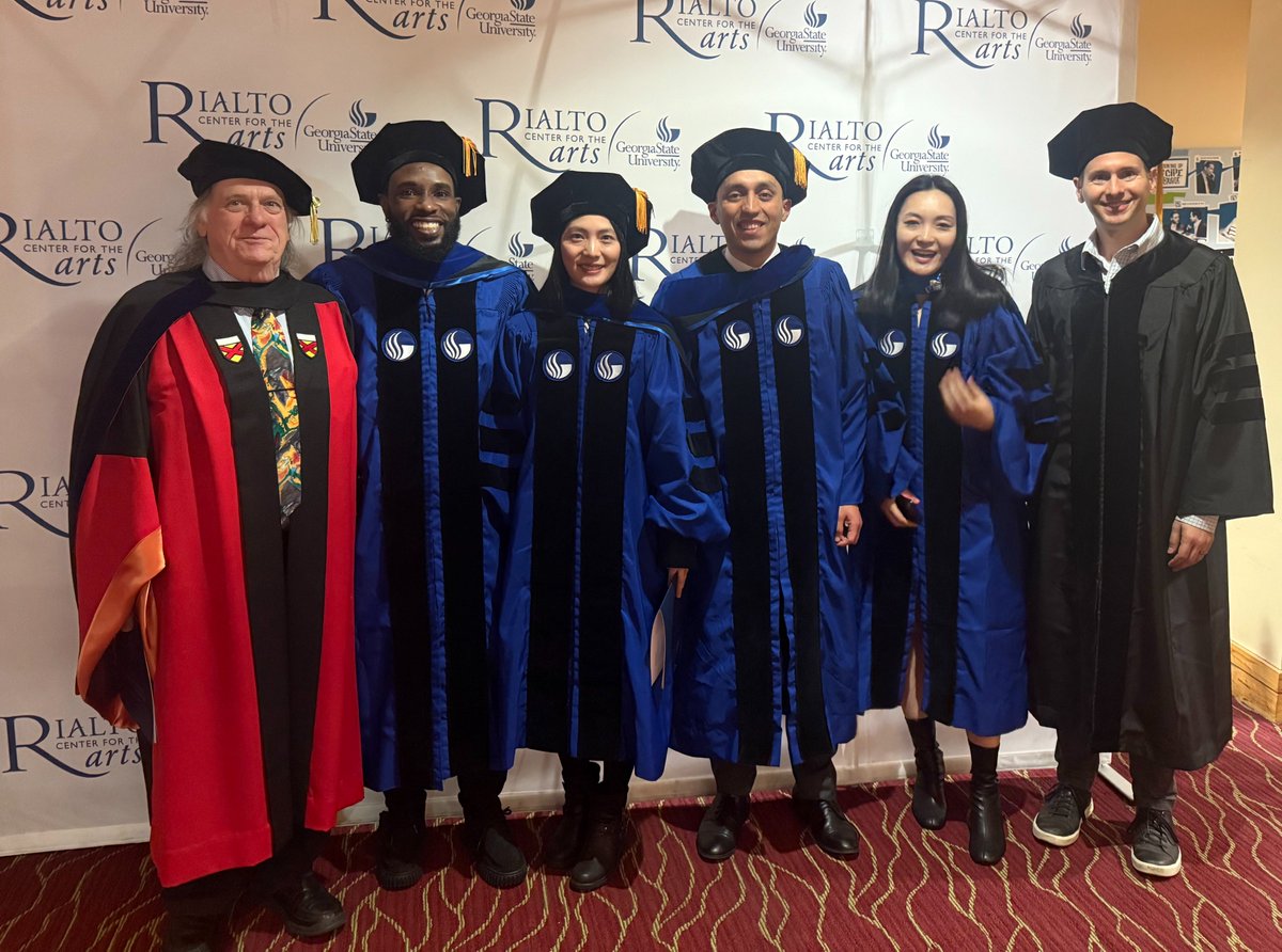 Georgia State Economics Dept. and Seminar Series (@gsu_economics) on Twitter photo It is always nice to celebrate the hooding of our PhD graduates! Congratulations to Dr. <a href="/DeeJae_Bishen/">Dr. Durronjae Boothe</a>, Dr. <a href="/WenLu_x/">Wen Lu</a> , Dr. Jiaojing Ding, and Dr. John Gomez! Special thanks to Tom Mroz and <a href="/GarthHeutel/">Garth Heutel</a> for doing the honors! It is always nice to celebrate the hooding of our PhD graduates! Congratulations to Dr. <a href="/DeeJae_Bishen/">Dr. Durronjae Boothe</a>, Dr. <a href="/WenLu_x/">Wen Lu</a> , Dr. Jiaojing Ding, and Dr. John Gomez! Special thanks to Tom Mroz and <a href="/GarthHeutel/">Garth Heutel</a> for doing the honors!