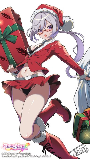 @mitarashi_rinko 生足バージョン。はじめ間違えて生足にしてしまったのを直したんですが、もったいないなと思いまして。あとみたらしさんのメガネに対する思い入れを感じたのでメガネに加筆 