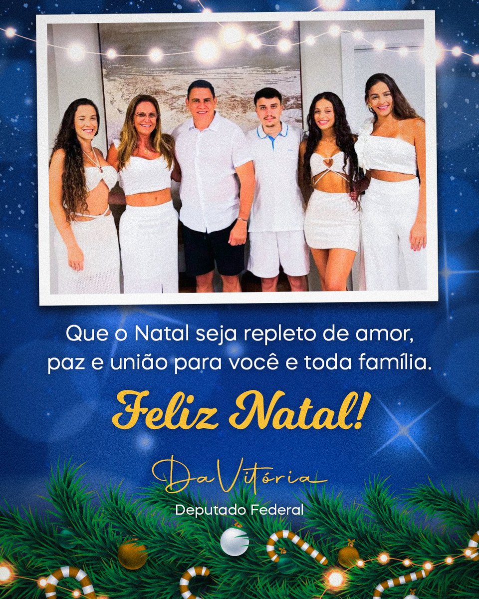 Natal é tempo de viver o amor, a paz, a união que refletem o significado do nascimento de Jesus. Que este dia seja de alegria e bênçãos para você e sua família!