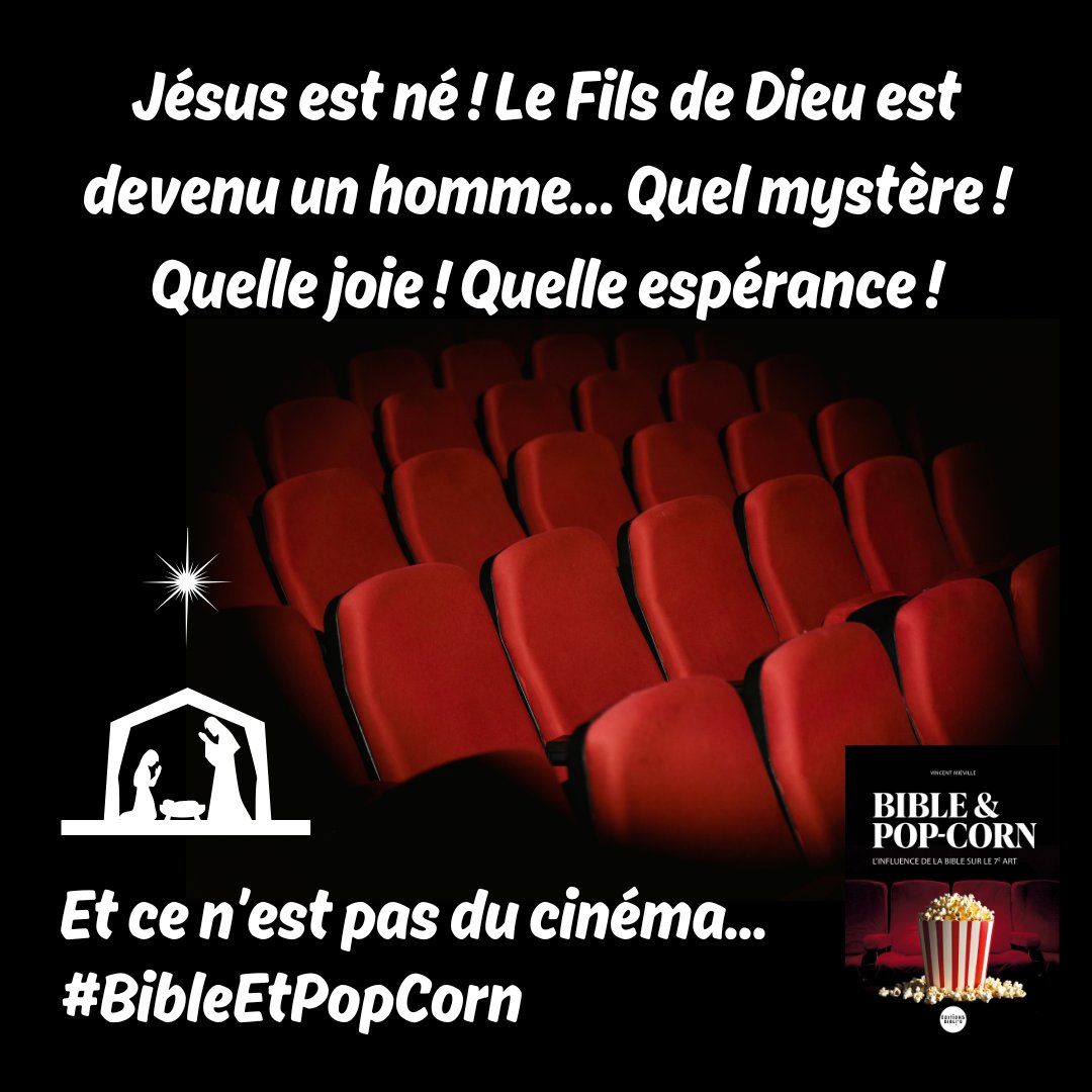 Joyeux Noël !
Avec un petit clin d'oeil cinématographico-littéraire en passant... 
#Noel #BibleEtPopCorn