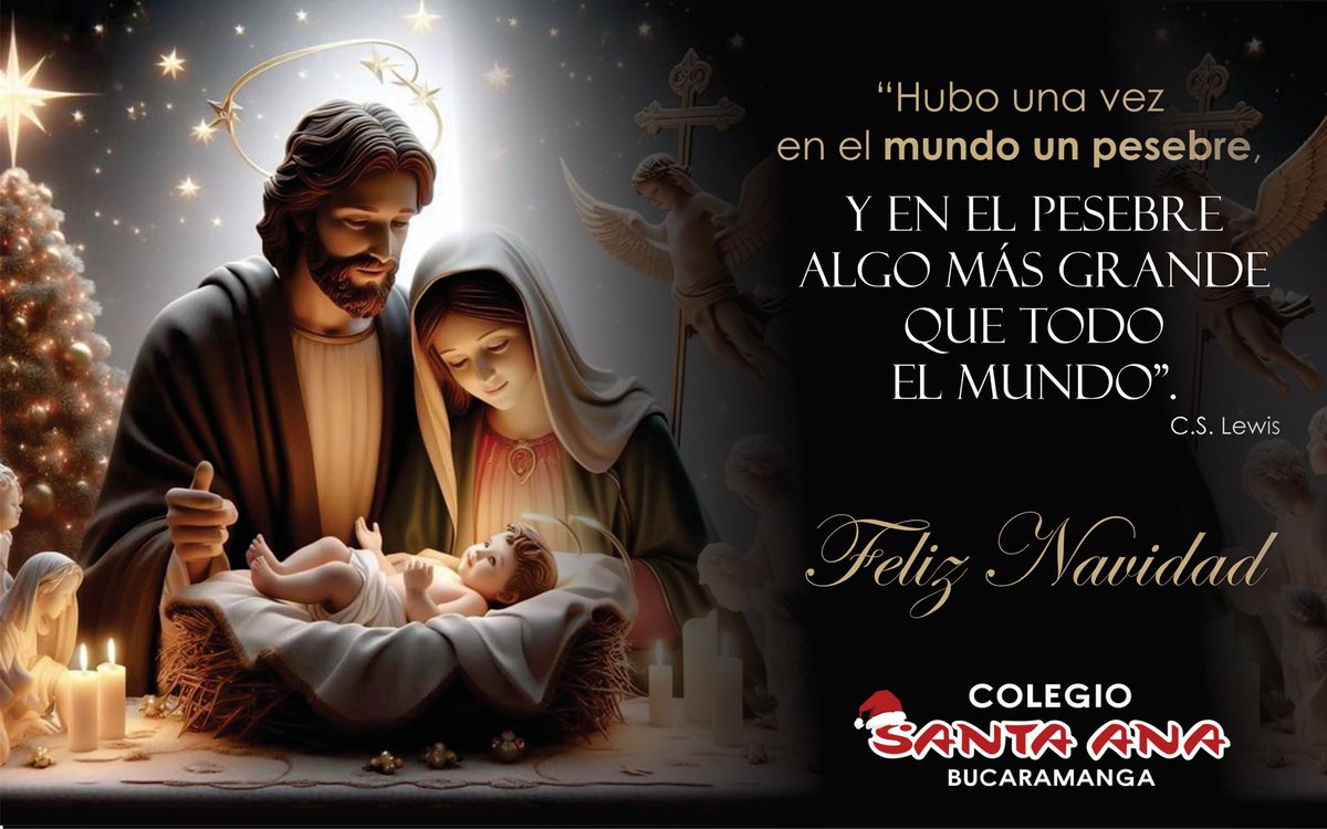 ColSantaAna's tweet photo. ⭐️Recuerda que el mejor regalo de hoy, es el nacimiento de JESÚS.

💫𝐅𝐄𝐋𝐈𝐙 𝐍𝐀𝐕𝐈𝐃𝐀𝐃 querida familia del Colegio Santa Ana ✨ https://t.co/2vwVIEMvTO