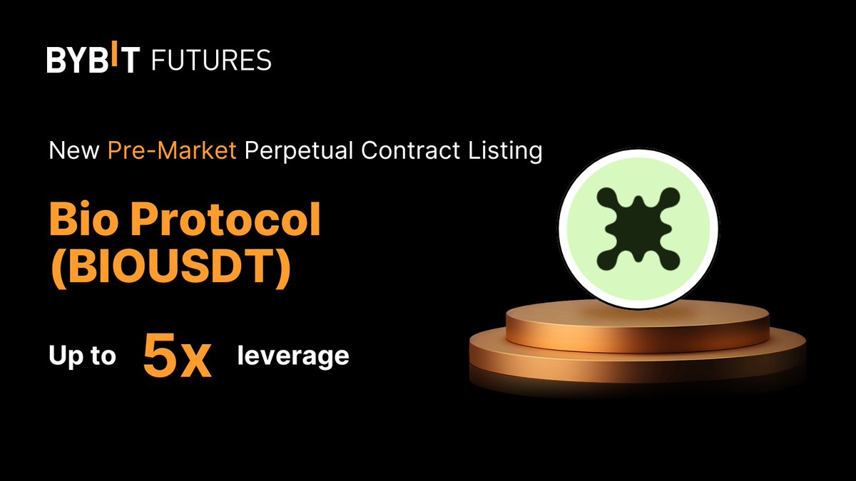 Bybit_Official's tweet photo. 🚀 #BIOUSDT Pre-Market Perpetual Contract will be LIVE on Dec 25, 8am UTC with @bioprotocol!

Trade with up to 5x Leverage.

🌐 Learn More: https://t.co/mBmqzmR4xX
📈 Trade $BIOUSDT: https://t.co/0J7VfaRwPY

#BybitTrading #BybitContracts https://t.co/2Pxu6Scexu