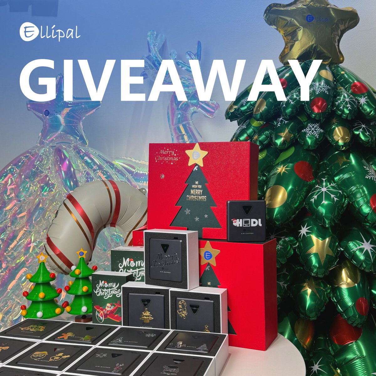 ELLIPAL's tweet photo. 🎄🎁 Christmas Giveaway! 🎁🎄

Prizes:
🎅 2 winners: Christmas Edition Mini Wallets
🎁 3 winners: ELLIPAL Seed Phrase Steel
How to enter:
Follow @ellipal  

Like & Retweet this post
Tag 3 friends
Comment below!

⏰ 48 hours to join! 🎉 Good luck! 🍀
#Giveaway #Crypto #ELLIPAL #Christmas