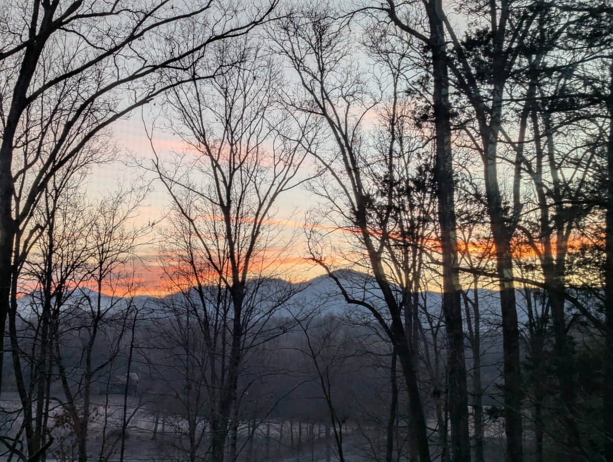 Tennessee Great Smoky Sunrise on a Merry Merry Christmas Eve.