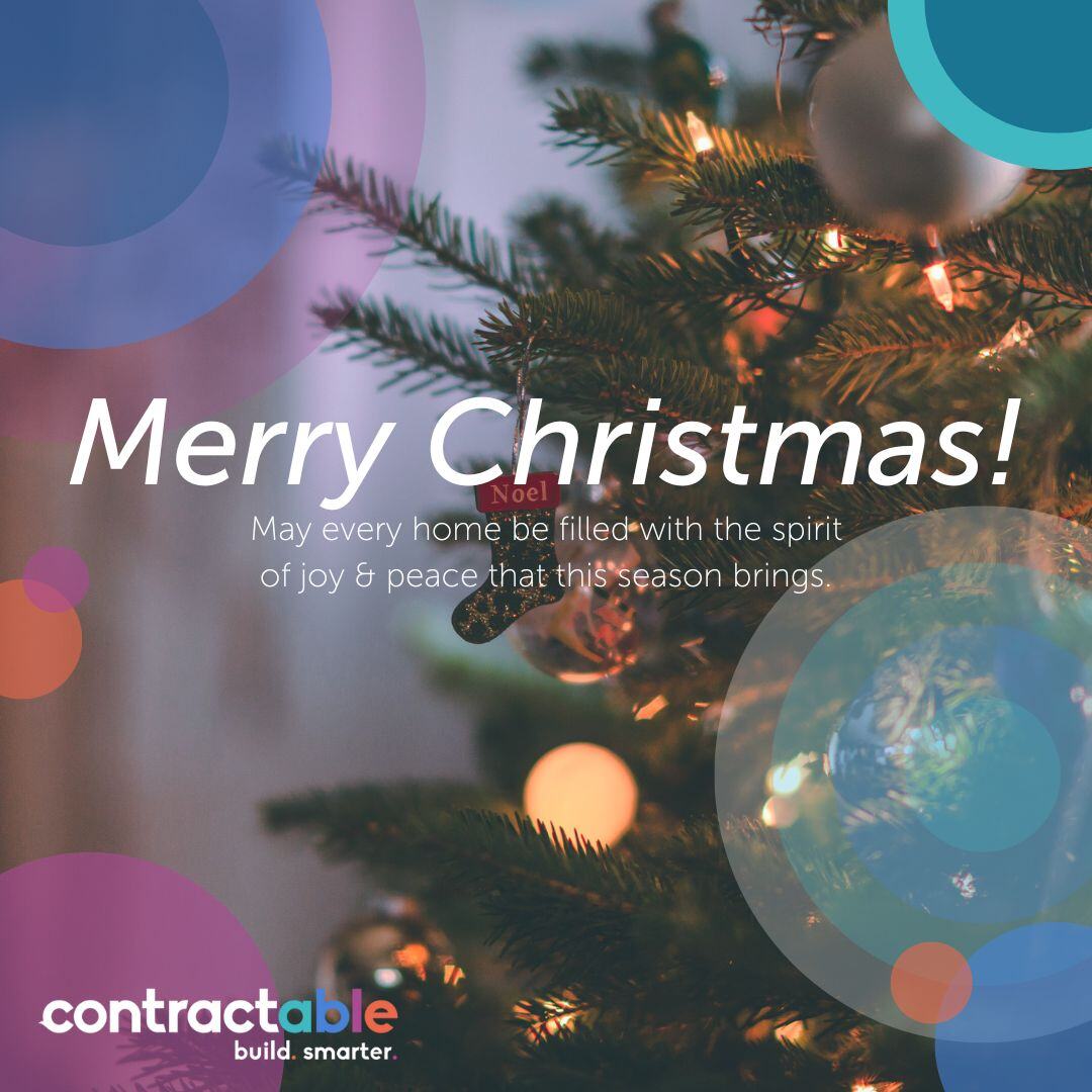 contractable_co's tweet photo. Wishing everyone a peaceful life and a joyful heart this Christmas and in the coming year. Happy Holidays! 

#Contractable #ConstructionSoftware #Holidays2024 #Christmas2024 https://t.co/ckQb93ryut