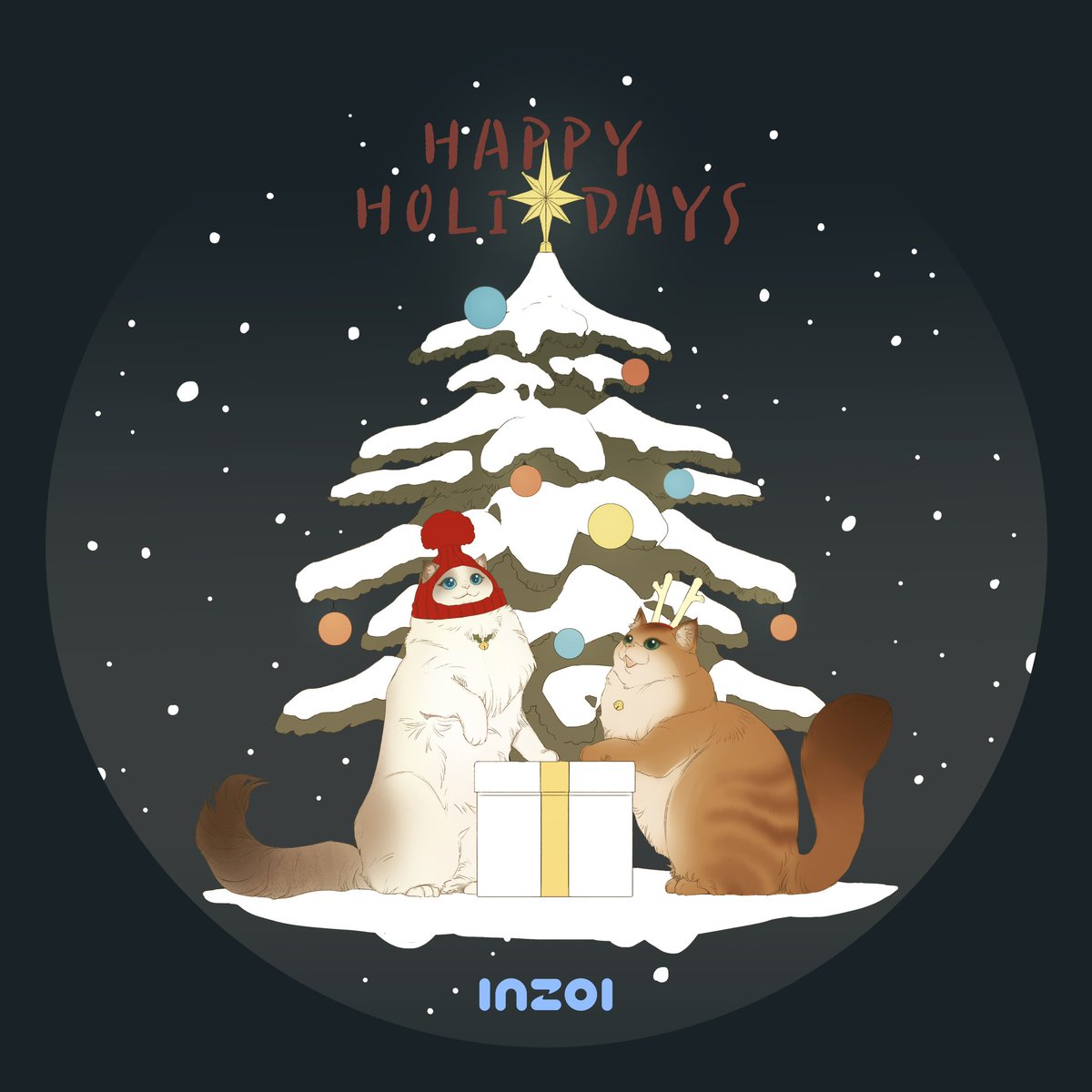 PlayinZOI's tweet image. It’s the time of the year filled with joy and wonder. Happy Holidays, everyone!🎄

Sending warm wishes from Psycat and Cupid 💝

#inZOI #KRAFTON #LifeSimulation
#happyholidays #frominZOI #fromPsycat