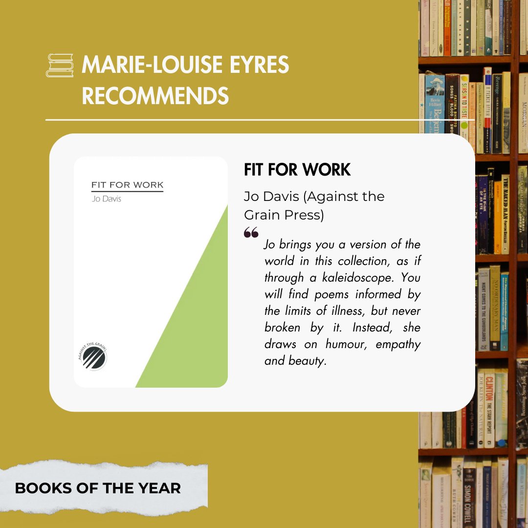 The Poetry Society (@poetrysociety) on Twitter photo Continuing our Books of the Year series Marie-Louise Eyres selects Fit for Work by Jo Davis (Against the Grain Press) Continuing our Books of the Year series Marie-Louise Eyres selects Fit for Work by Jo Davis (Against the Grain Press)
