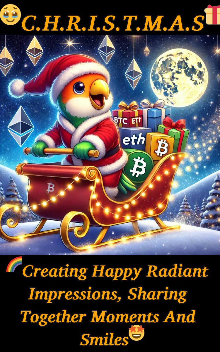 ChirpyChuckles's tweet photo. 🎄✨ Merry Christmas from Chirpy and the Flock! 🦜🎁 Wishing you joy, laughter, and a holiday season as bright as the crypto moon! 🌟🎅
Stay merry, stay chirp, and let’s make this Christmas unforgettable! 🎉
#MerryChristmas #ChirpyVibes #HolidayCheer #CryptoCommunity https://t.co/0Or0aVn5i7