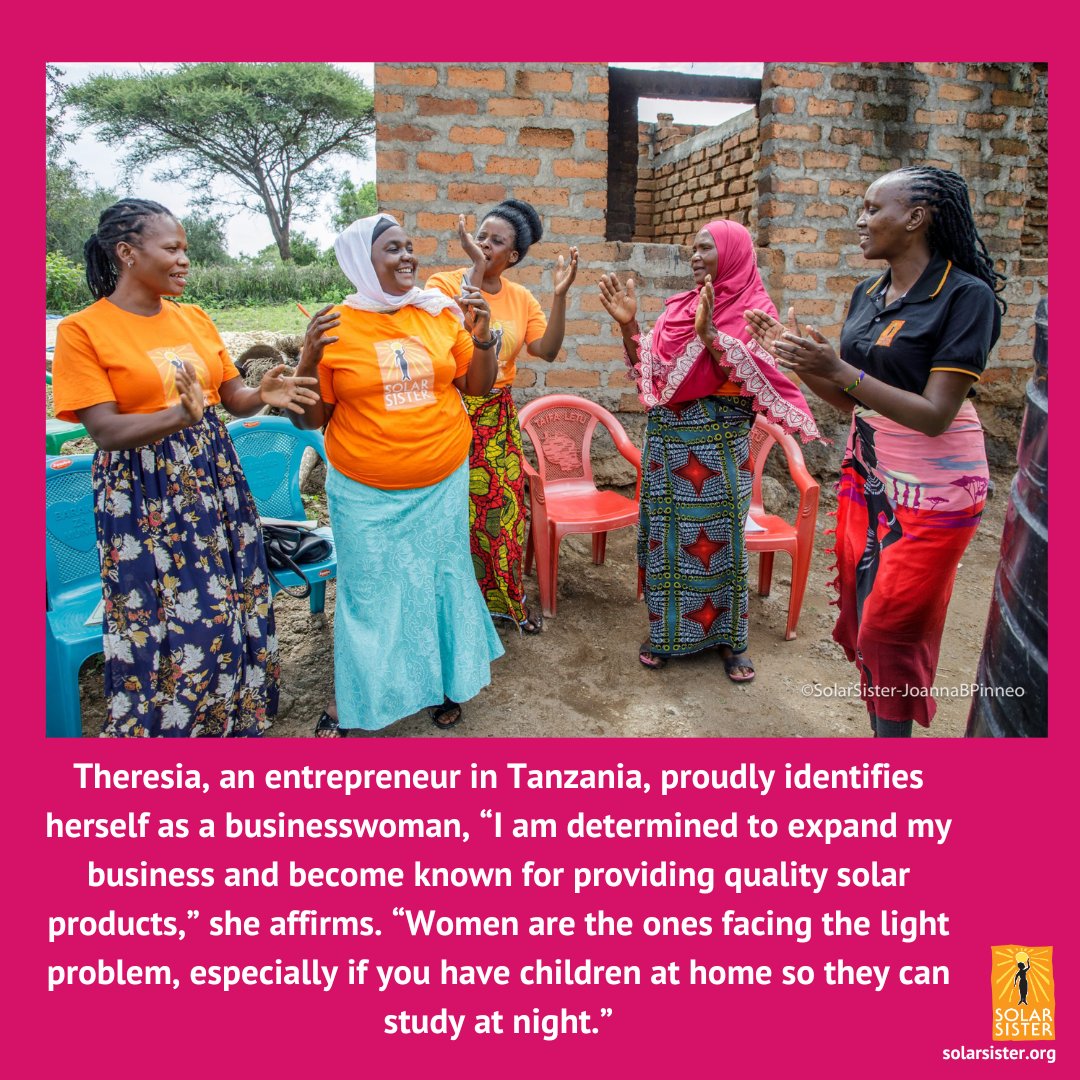 Starting her business as a Solar Sister Entrepreneur has given Theresia Msuya new hope.
Please consider an end-of-the-year donation and give the gift of opportunity this season! 
give.solarsister.org/campaign/give-…