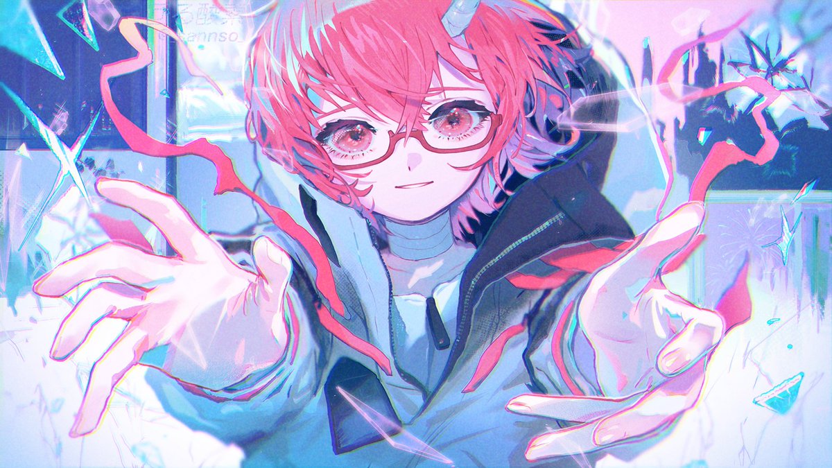 「カシ・オトハさん「ロストボイス」MVイラストを描かせていただきました。何卒よろし」|回る酸素のイラスト