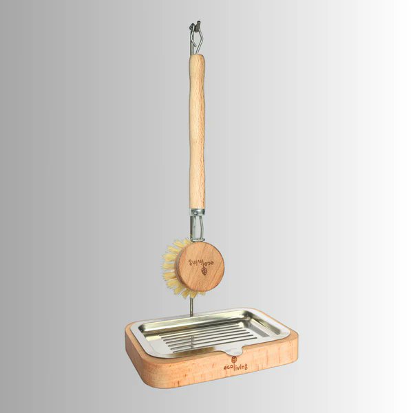 Eco Living Washing Up Dish Brush &amp; Stand