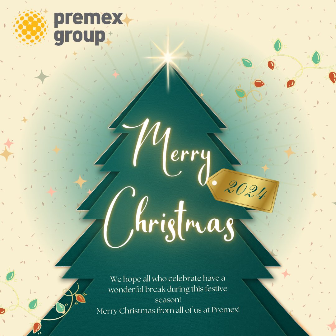 Merry Christmas from all of us here at Premex! 🎄✨ 

Just a quick reminder, we'll be closed on Christmas Day and Boxing Day whilst our team have a well-deserved rest. 

Wishing you all a joyful and peaceful holiday season! 🎅🎁