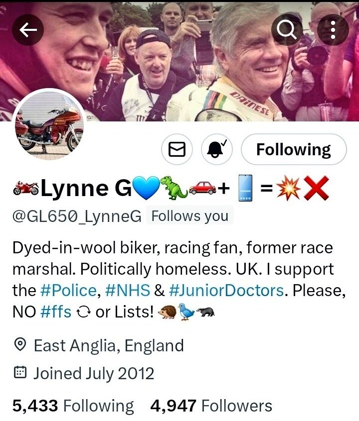 🏍 LynneG #2 (👻 of Mike R., d.2022) tweet media