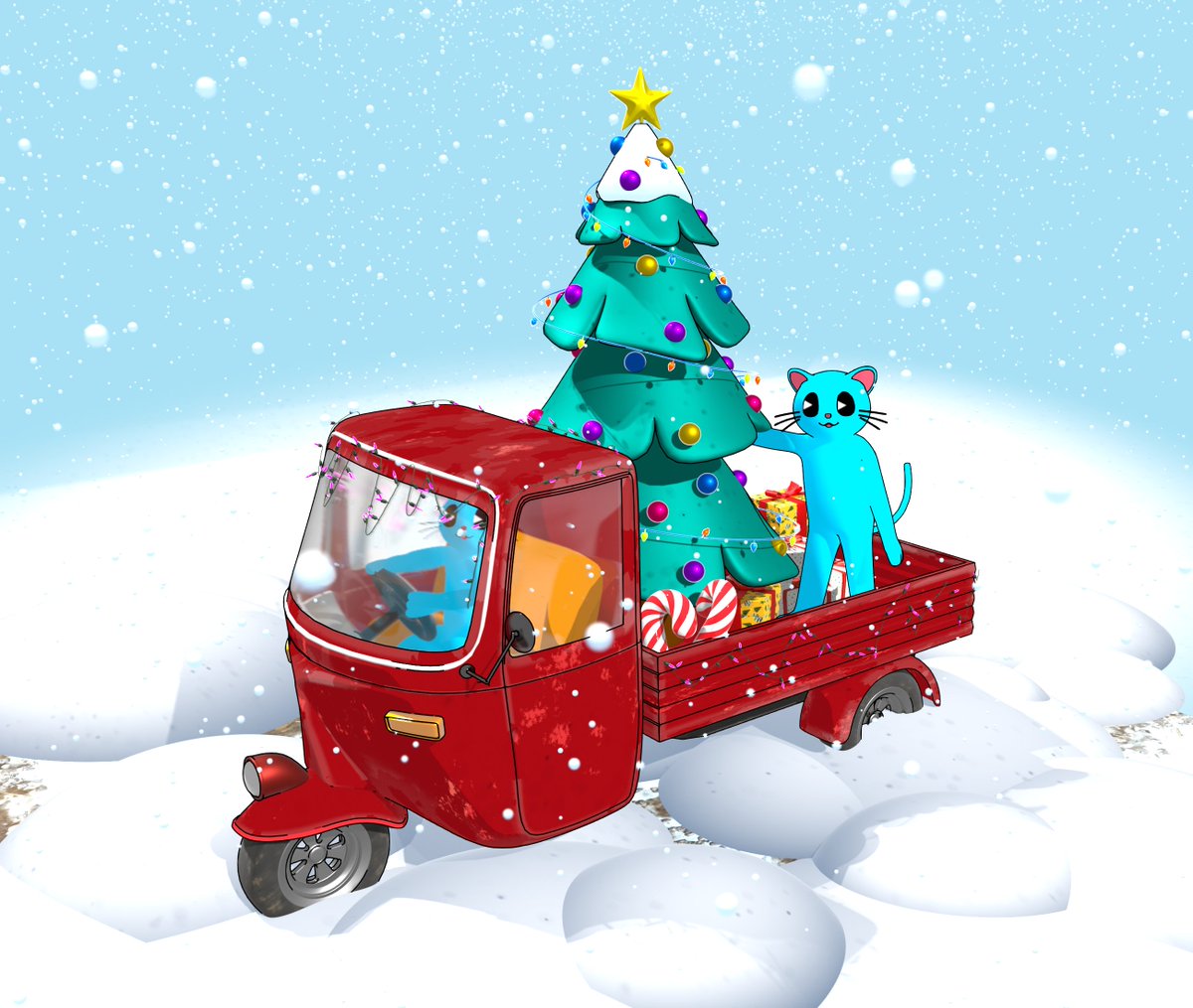 artsyGamex's tweet photo. Snowy vibes, BOOP style โ๏ธ
The BOOP catโs on a festive ride, spreading holiday cheer through the snow! ๐๐ธ
Here's my #BOOPmas entry, Had so much fun bringing this idea to life!
@theBOOPcat
What do you think? https://t.co/vp8AC3sC26