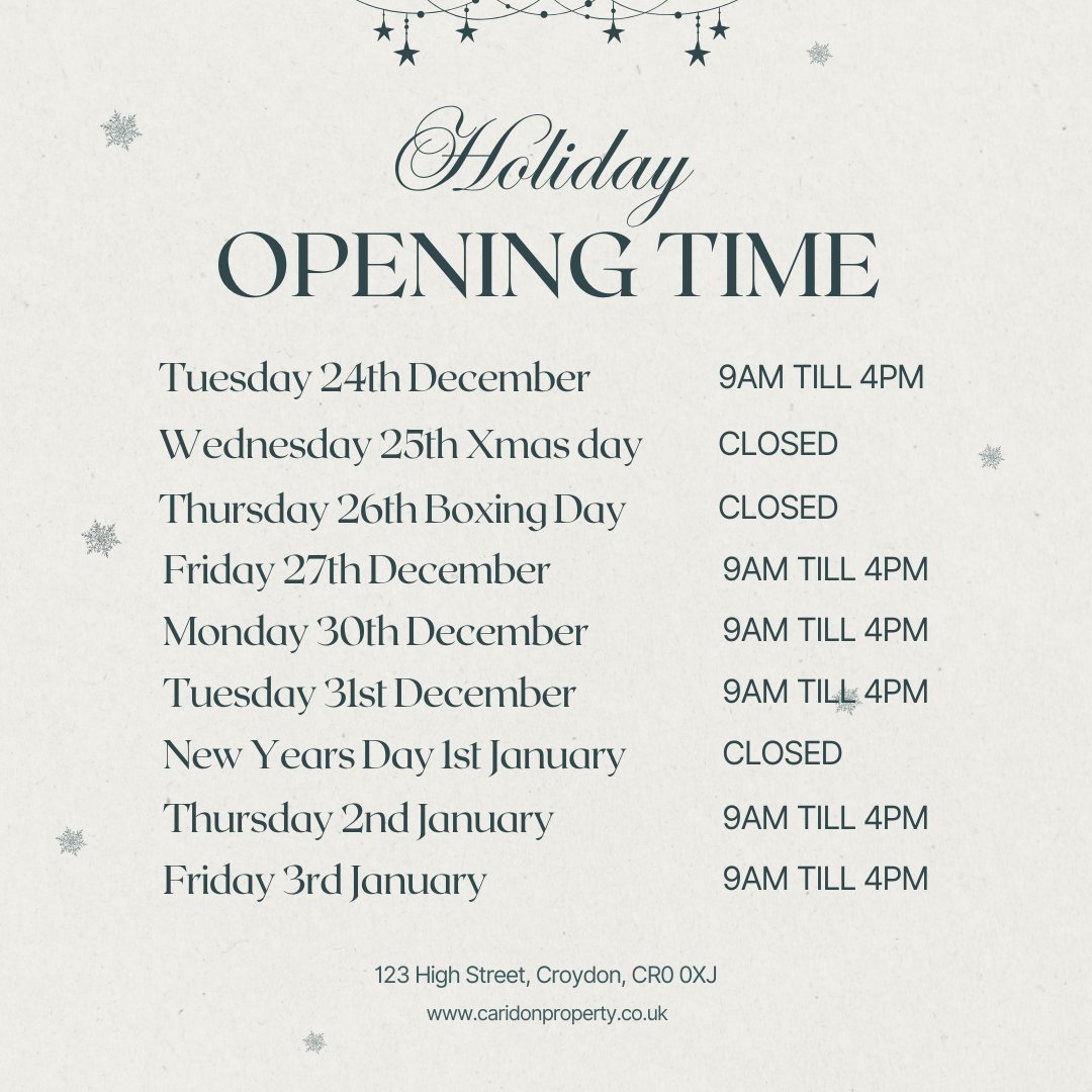 Our festive season office hours are as follows:🎅🕒