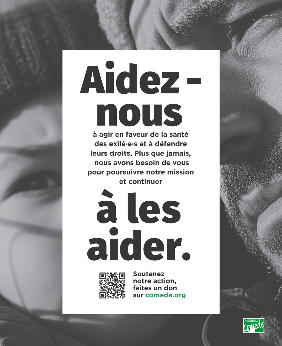 comede_asso's tweet image. Le Comede a besoin de vous. Contribuez à nos actions auprès des exilé·es: accompagnement médical, social, psy, juridique, prévention et promotion de la santé, perm tél…
➕9000 personnes accompagnées en 2023, vos dons sont essentiels !
➡️ Faites un don : comede.org/soutenir-le-co…
