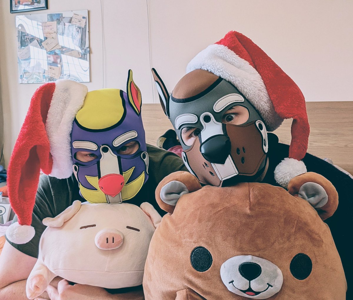 kuma_pup's tweet photo. Merry Pupmas 🎄 from our family to yours 🐶💜🤎 https://t.co/N5KtU0y4Um
