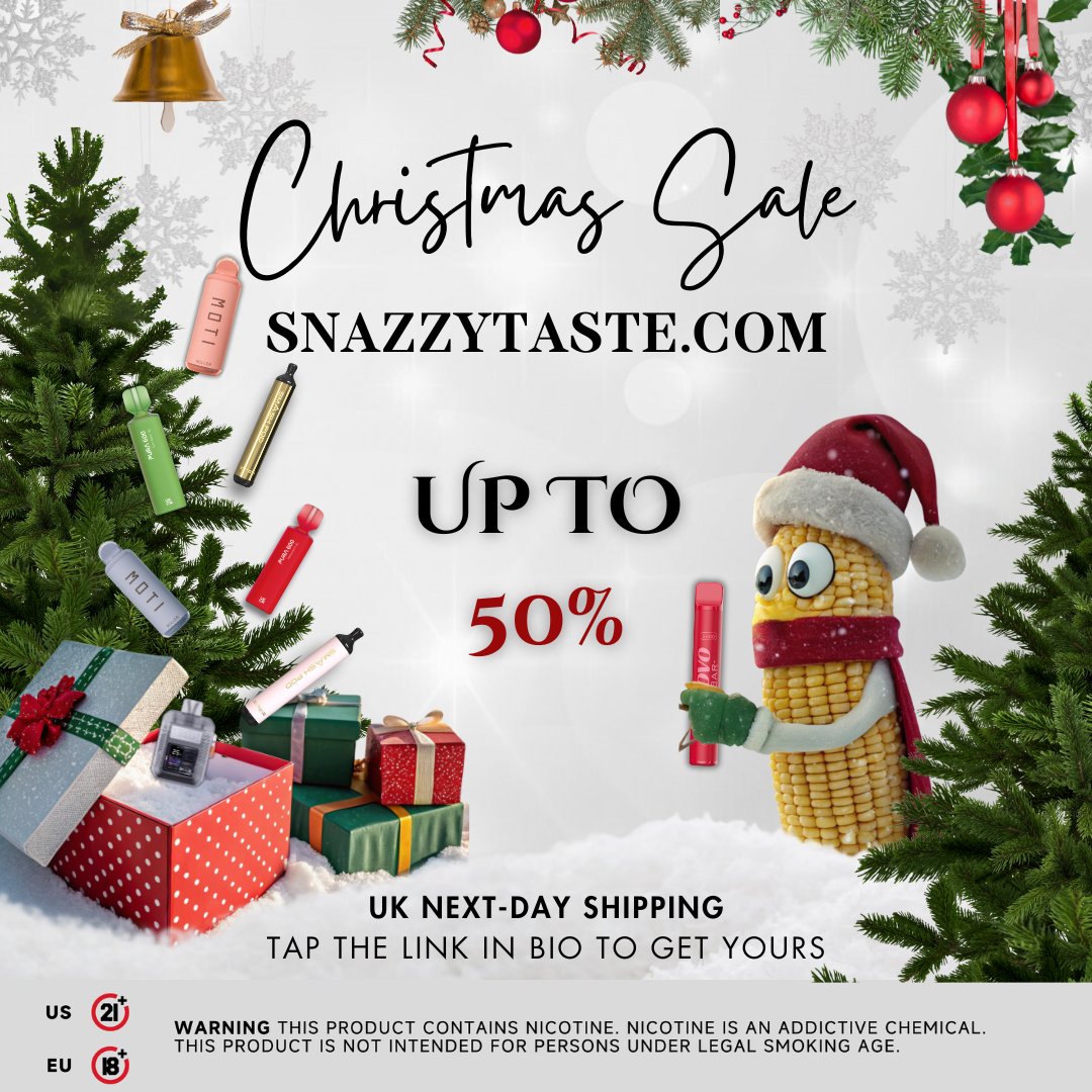 SnazzyTaste's tweet photo. 🎄It’s Christmas Eve! 🎅 

Barry🐻 and Cornelius🌽 are working overtime to pack your gifts (with up to 50% off🫨!) before Santa’s sleigh takes off! 🎁✨ 

Last chance—shop now at https://t.co/6xUpVe7Woa!

#Christmas #MerryChristmas #Xmasshoppinglist #ChristmasEve #ChristmasShopping #ChristmasSale #SnazzyTaste #vapor #VIBEWithXmas