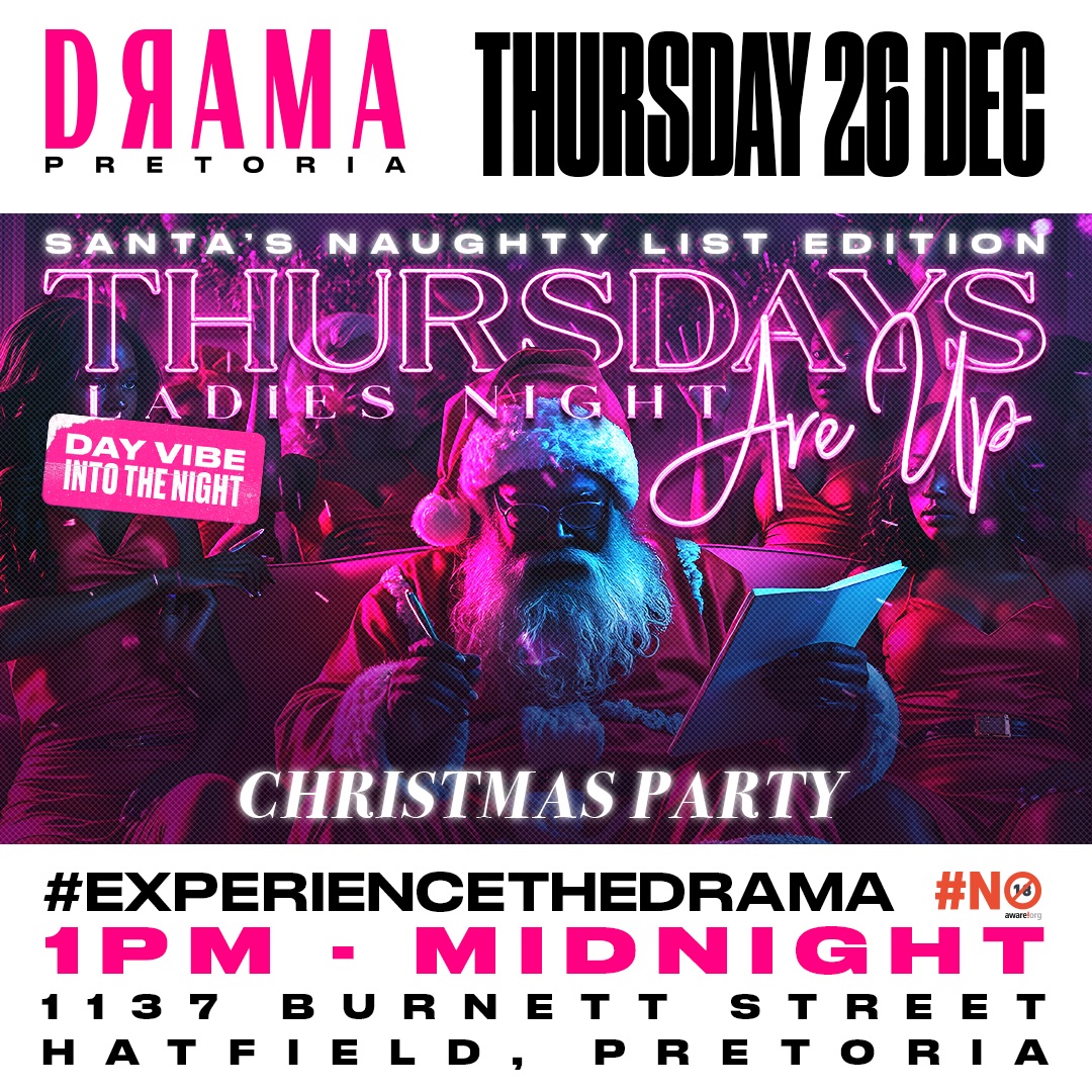 dramabar_pta's tweet photo. SANTAβS COMING FOR YOU! π
π½π₯πΎ Get ready for a night of merriment and mischief at Drama! π₯π
Weβve got food, drinks, and a naughty list thatβs calling your name! π₯π₯
Join us for Santaβs Naughty List party!π π₯π
π½
#experiencethedrama #dramapta https://t.co/uKUHEIZFle